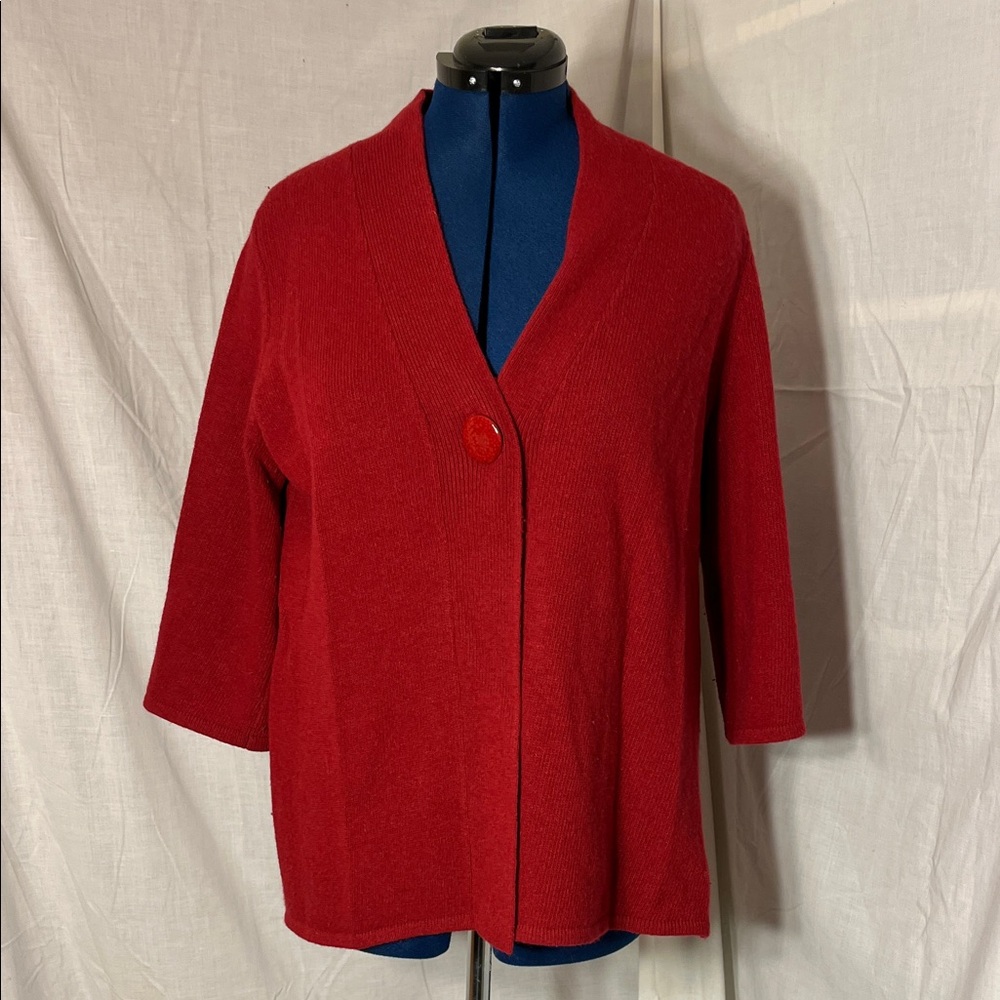 Marina Luna Vibrant Red Cardigan